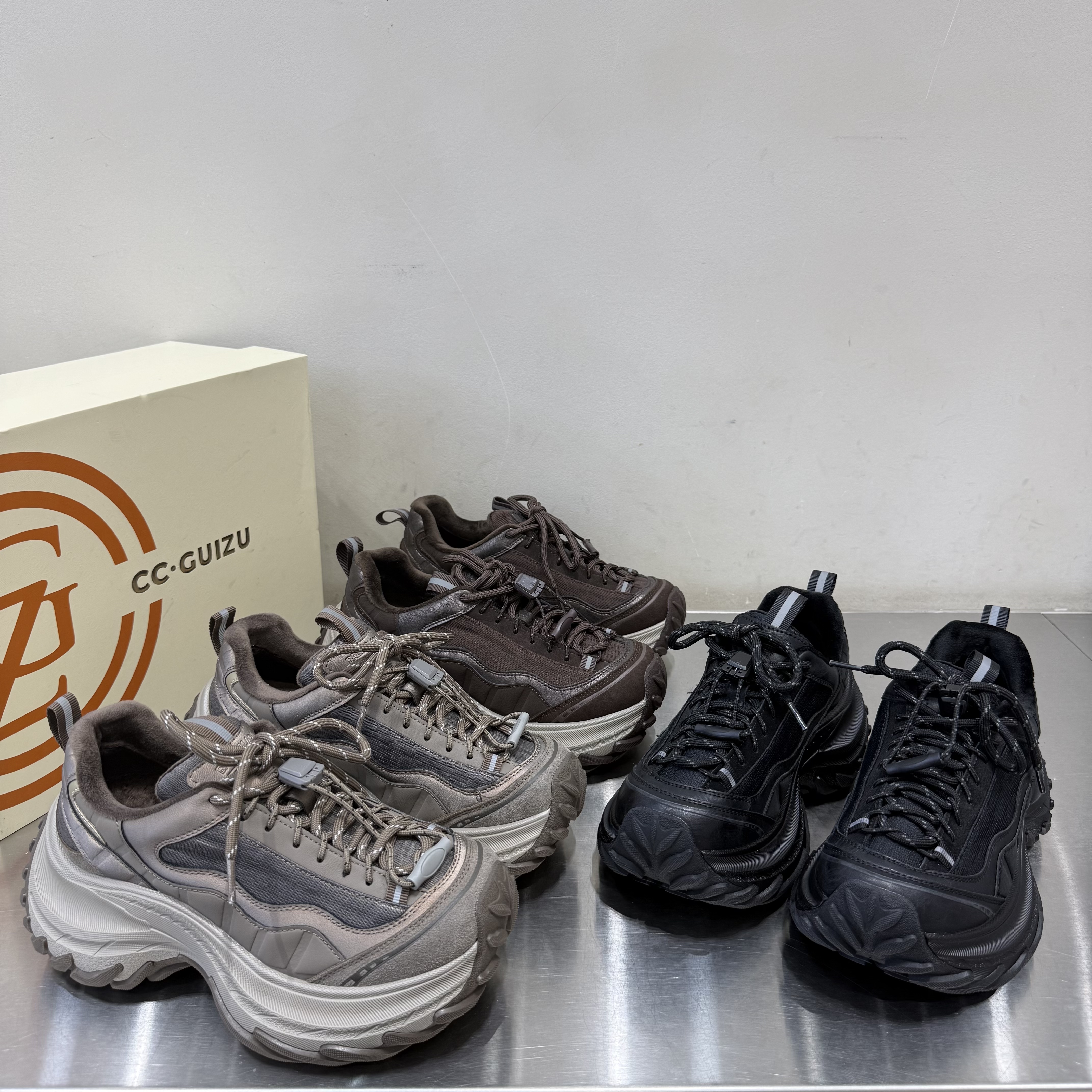 日常个性厚底复古老爹鞋冬季保暖棉鞋加绒防滑百搭休闲棉里运动鞋