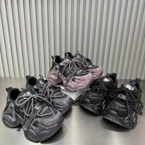 欧洲站复古绑带厚底老爹鞋女潮鞋2026早春单鞋增高百搭休闲运动鞋