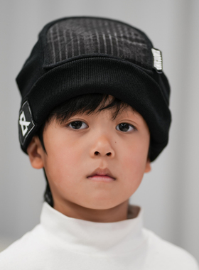 街舞头转针织帽子男童保暖大童黑色旋转加厚耐磨少儿街舞肖青天