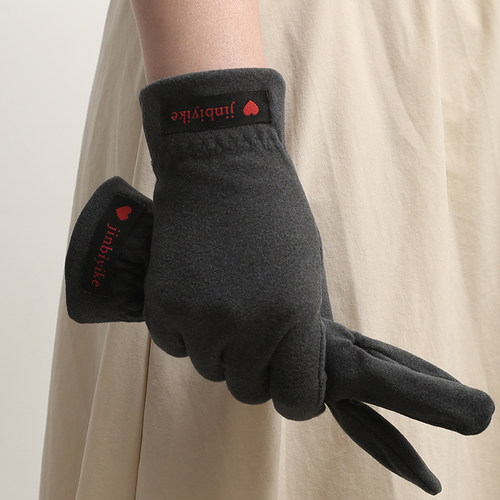 秋冬季男女全指保暖手套发热绒