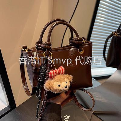 香港IT Smvp流行真皮包包女2025新款手提女包拎包斜挎气质水桶包