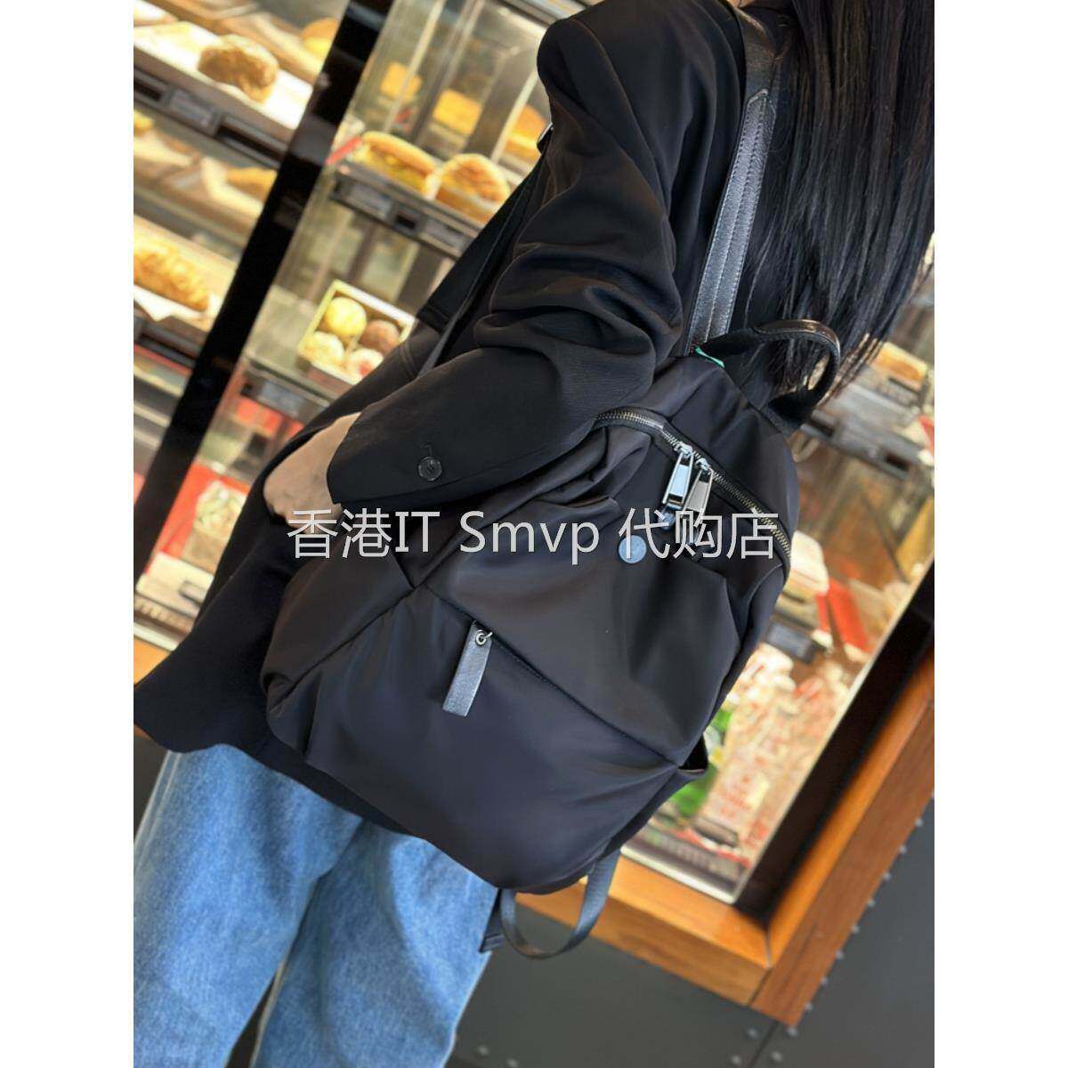 香港IT Smvp双肩包女新款轻便大容量书包牛津布旅行背包通勤女包