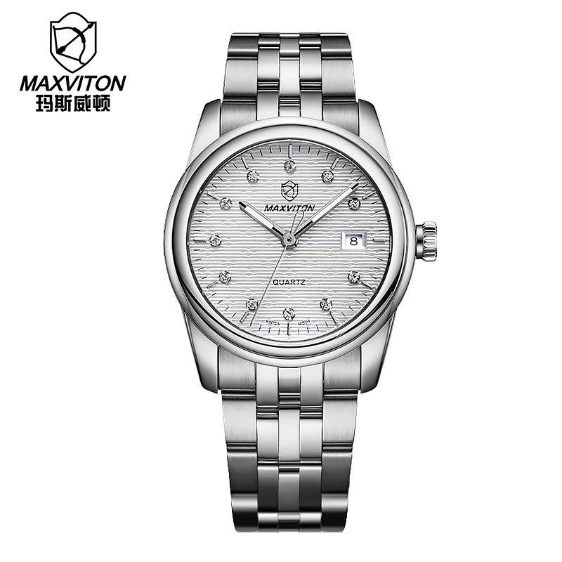 玛斯威顿女表官方旗舰店正品商务休闲石英表男士手表情侣手表一对