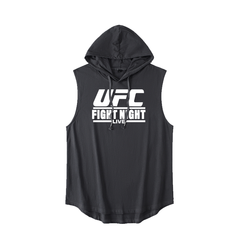 UFC格斗 MMA混合格斗武术 拳击运动训练背心T恤无袖短袖Oversize