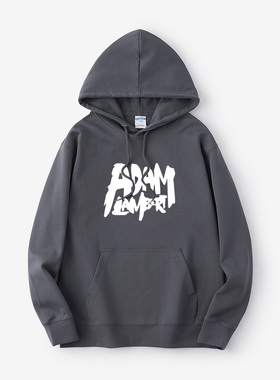 亚当兰伯特adam lambert签名周边卫衣连帽休闲衣服套头男女上衣宽