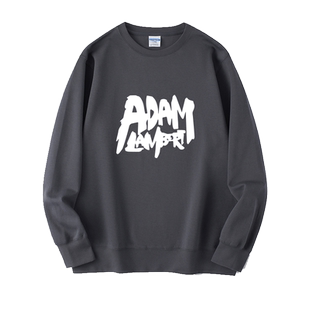 亚当兰伯特adam lambert签名周边卫衣圆领学生衣服套头男女上衣宽