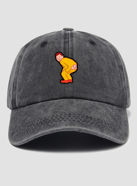 Joan cornella 趣味插画恶搞创意印花帽子棒球帽男女新款软顶鸭舌