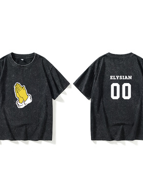 Elysian Records电音厂牌T恤短袖潮衣服女男圆领大码宽松夏季情侣