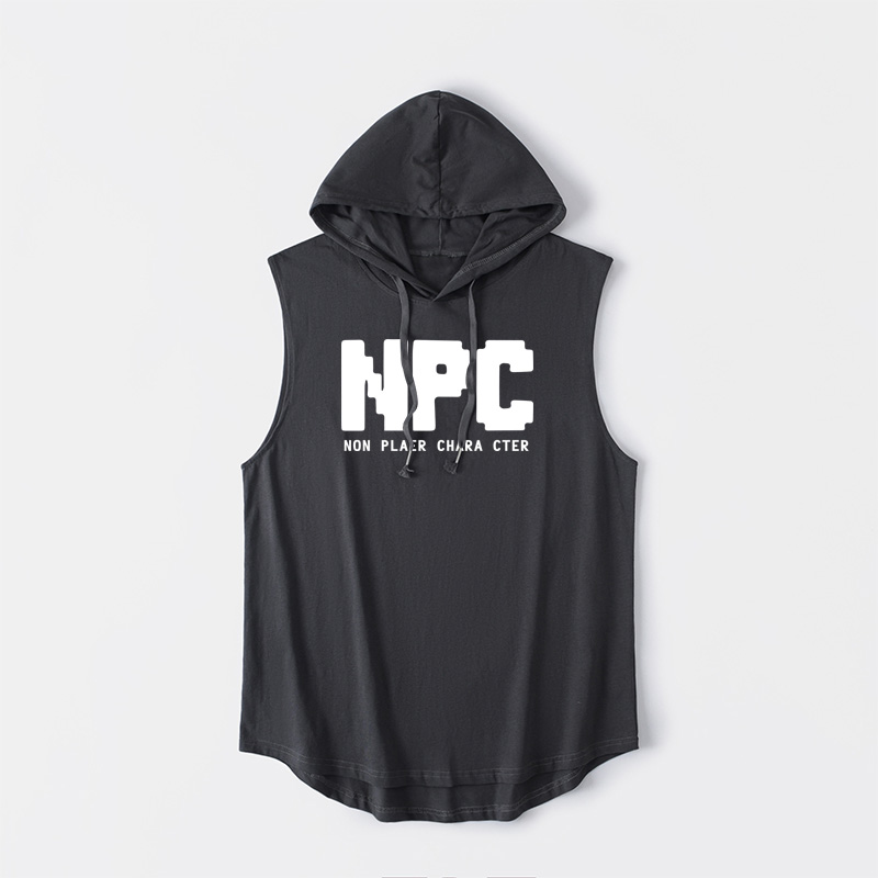 npc游戏周边短袖原创连帽背心