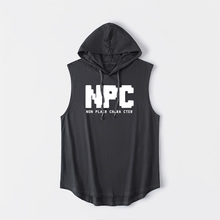 NPC道具合成创意游戏周边背心T恤无袖短袖原创衣服连帽坎肩男女大