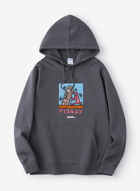 欧美波普风潮牌keithharing凯斯哈林涂鸦联名卫衣连帽新款衣服套