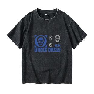 德鲁大叔运动篮球街球 凯尔特人欧文T恤短袖潮衣服女男圆领大码宽