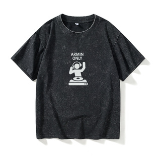 Van Buuren 阿明 电音 潮衣服女男圆领大码 Armin 明哥T恤短袖