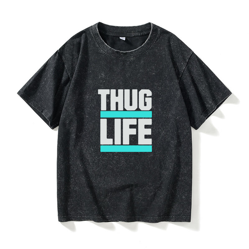 摇滚嘻哈饶舌说唱2pacT恤短袖个