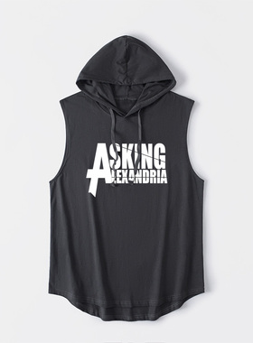 Asking Alexandria金属核乐团印花周边背心T恤无袖短袖嘻哈学生衣