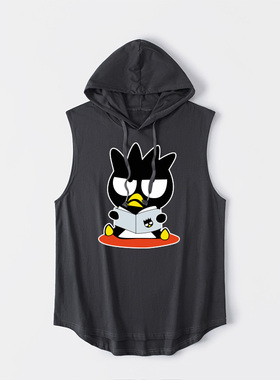 动漫卡通三丽鸥 sanrio BadBadtz-maru 酷企鹅周边背心T恤无袖短