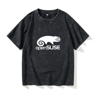 gentoo debian opensuse linux gnome程序员T恤短袖 arch redhat