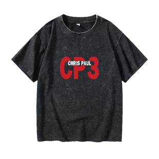 克里斯保罗 篮球 训练服T恤短袖潮衣服女男圆领大码宽松夏季情侣