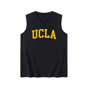 ucla 加州大学洛杉矶分校背心T恤无袖短袖时尚衣服坎肩男女圆领大