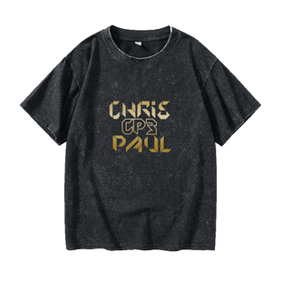 克里斯保罗 篮球 训练服T恤短袖潮衣服女男圆领大码宽松夏季情侣