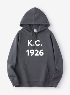 王俊凯快乐大本营同款K.C.1926卫衣连帽潮衣服套头衫带帽男女上衣