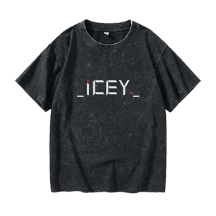 PS4 STEAM游戏 ICEY 艾希T恤短袖潮衣服女男圆领大码宽松夏季情侣