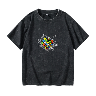 生活大爆炸 融化的魔方周边谢尔顿T恤短袖个性衣服女男圆领大码宽