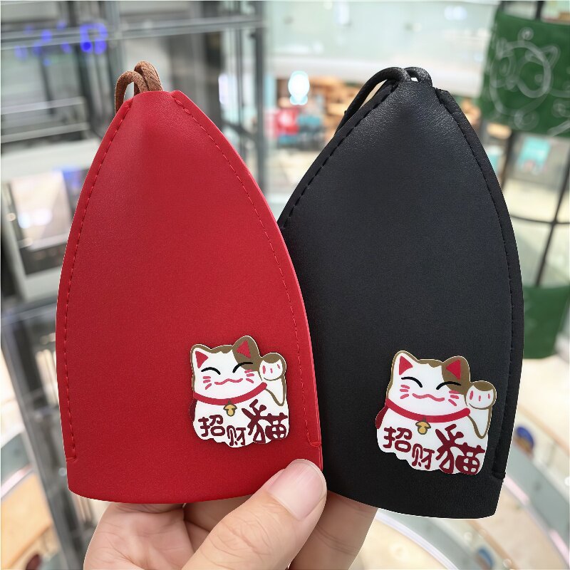 汽车卡通钥匙包创意抽拉式可爱个性男女收纳通用手机包便携钥匙挂