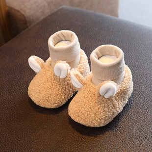 9个月男女学步宝宝鞋 软底秋冬季 婴儿鞋 1岁保暖加厚加绒棉鞋