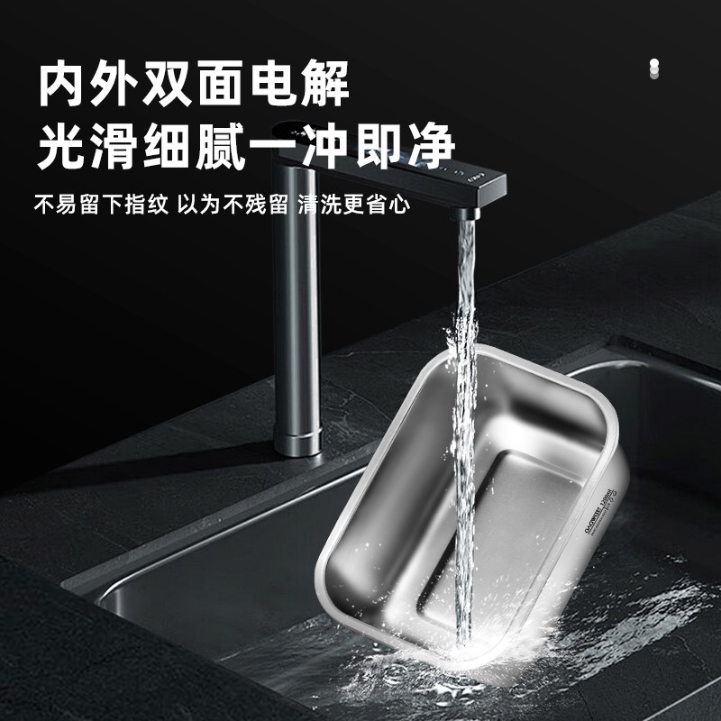 打一折【3000ML】抗菌不锈钢保鲜盒大容量冰箱收纳带盖户外备餐盒