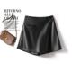 高腰宽松显瘦百搭休闲纯皮裙裤 海宁真皮绵羊皮短裤 女2025秋冬新款