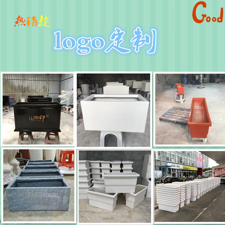 现货玻璃钢公路花盆天桥人行道绿雕塑
