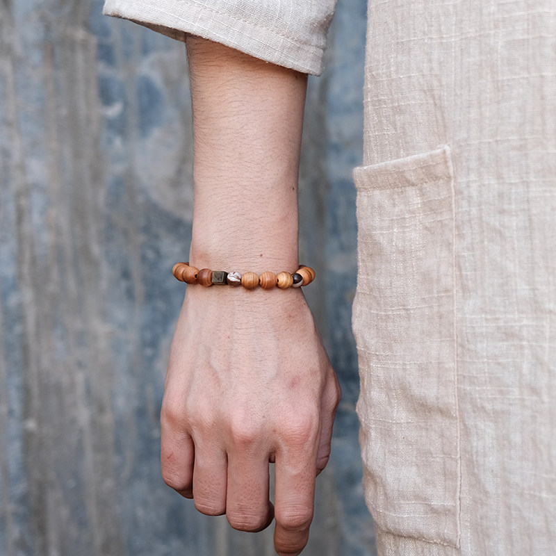 小兔家原创设计崖柏木男女佛珠情侣手串复古毕加索石个性檀木手链,饰品/流行首饰/时尚饰品新,崖柏,淘宝优惠券,粉丝福利购,淘宝优惠卷