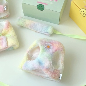 韩代秋冬渐变棉花糖狗狗胸背