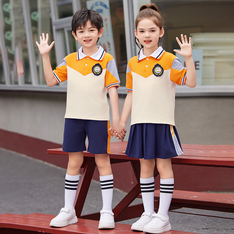 小学生校服短袖运动服装两件套一年级学院毕业班服夏季幼儿园园服