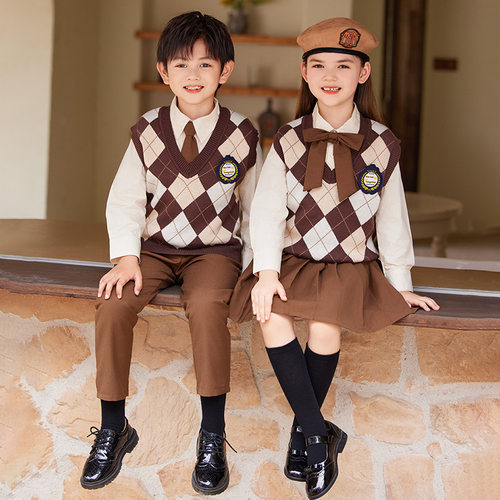 男女童英伦风演出服活动合唱服