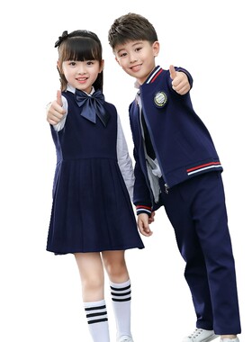 小学生校服套装秋冬儿童女童裙