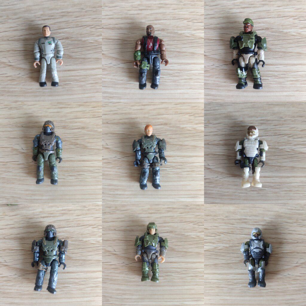 Mega美高美家宝halo光环陆战队人类士兵系列合计散货人仔无武器配