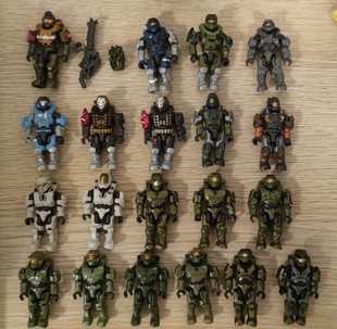 Mega美高美家宝halo光环贵族小队渡鸦小队蓝队红队士官长130乔治