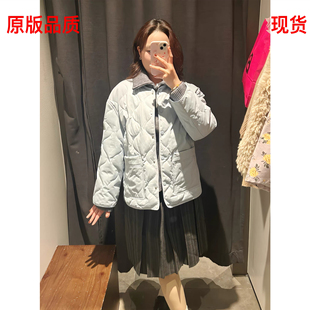 SELFWHO90白鸭绒假两件拼接高领毛织羽绒服女冬新款宽松保暖外套