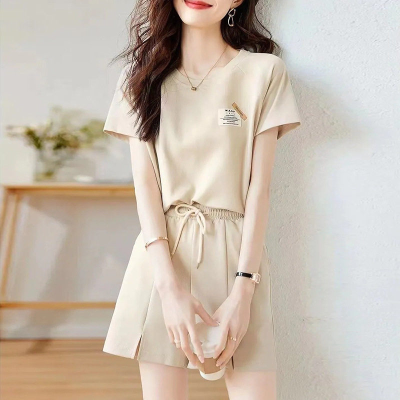 小个子休闲时尚短裤套装女夏季新款轻熟风港味运动服减龄两件套装