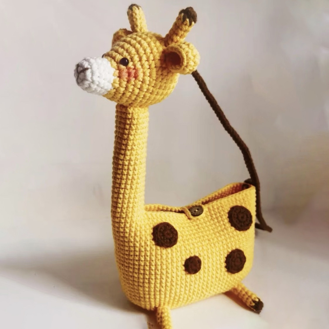 成品可爱长颈鹿diy手工编织包斜挎包毛线包包送男朋友的生日礼物,服饰配件/皮带/帽子/围巾,DIY编织材料包,淘宝优惠券,粉丝福利购,淘宝优惠卷