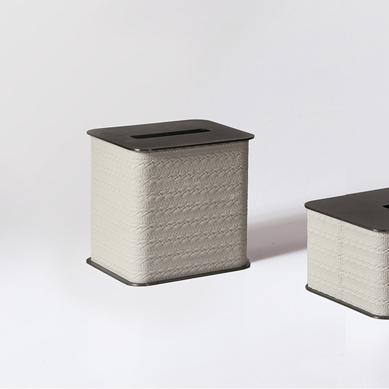 装饰品格调布纹多功能装饰纸巾盒