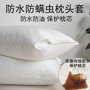 枕头套防水枕套内胆套一对装 防螨虫枕芯防头油枕头套48cmx74cm单
