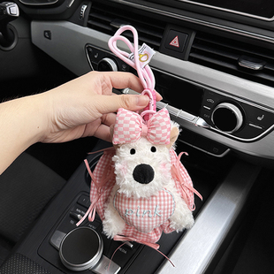 西高地潦草狗毛衣蝴蝶结小番茄钥匙扣包挂件小清新少女心玩偶礼物