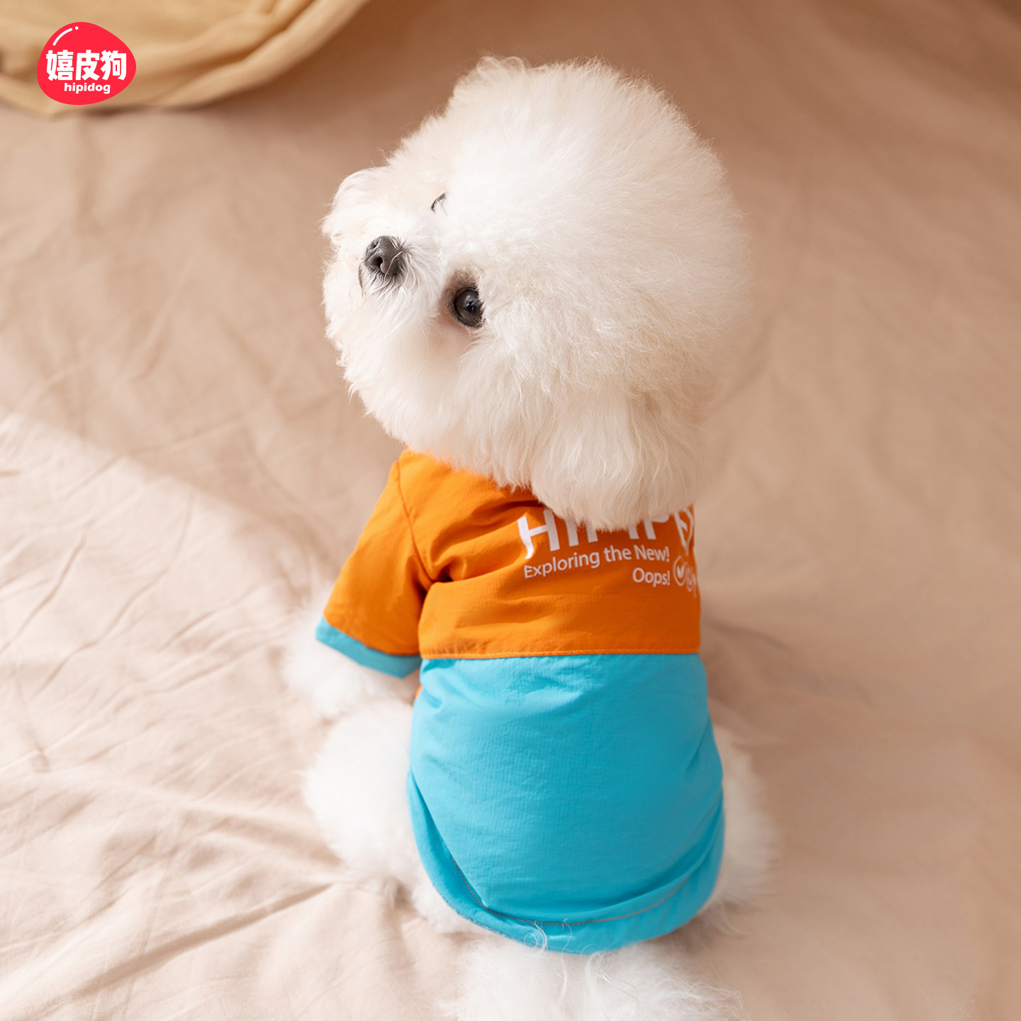 嬉皮狗小狗衣服秋冬款小型犬比熊泰迪雪纳瑞宠物冲锋棉衣狗狗衣服