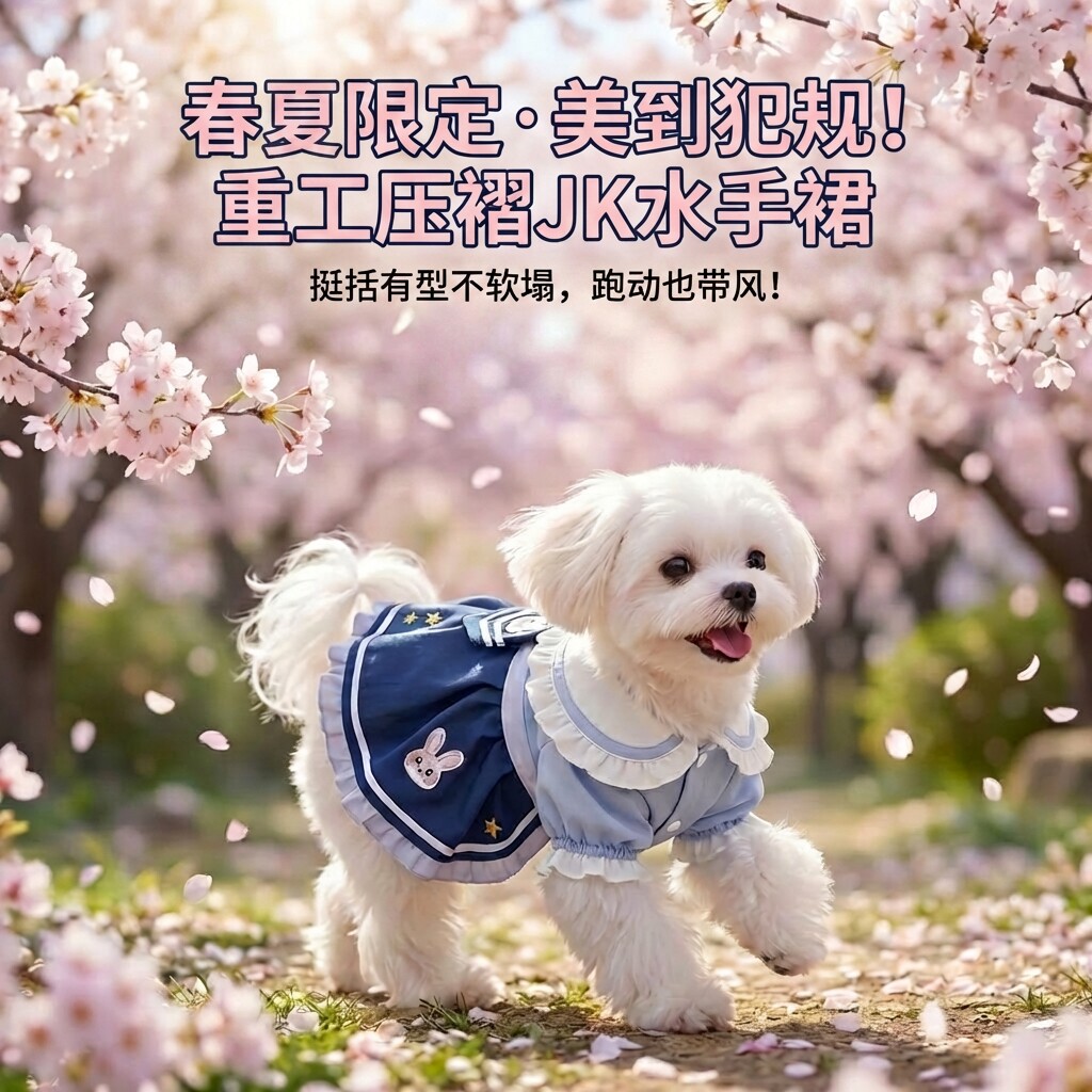 嬉皮狗小狗狗衣服2026新款春装泰迪比熊雪纳瑞宠物夏季制服连衣裙