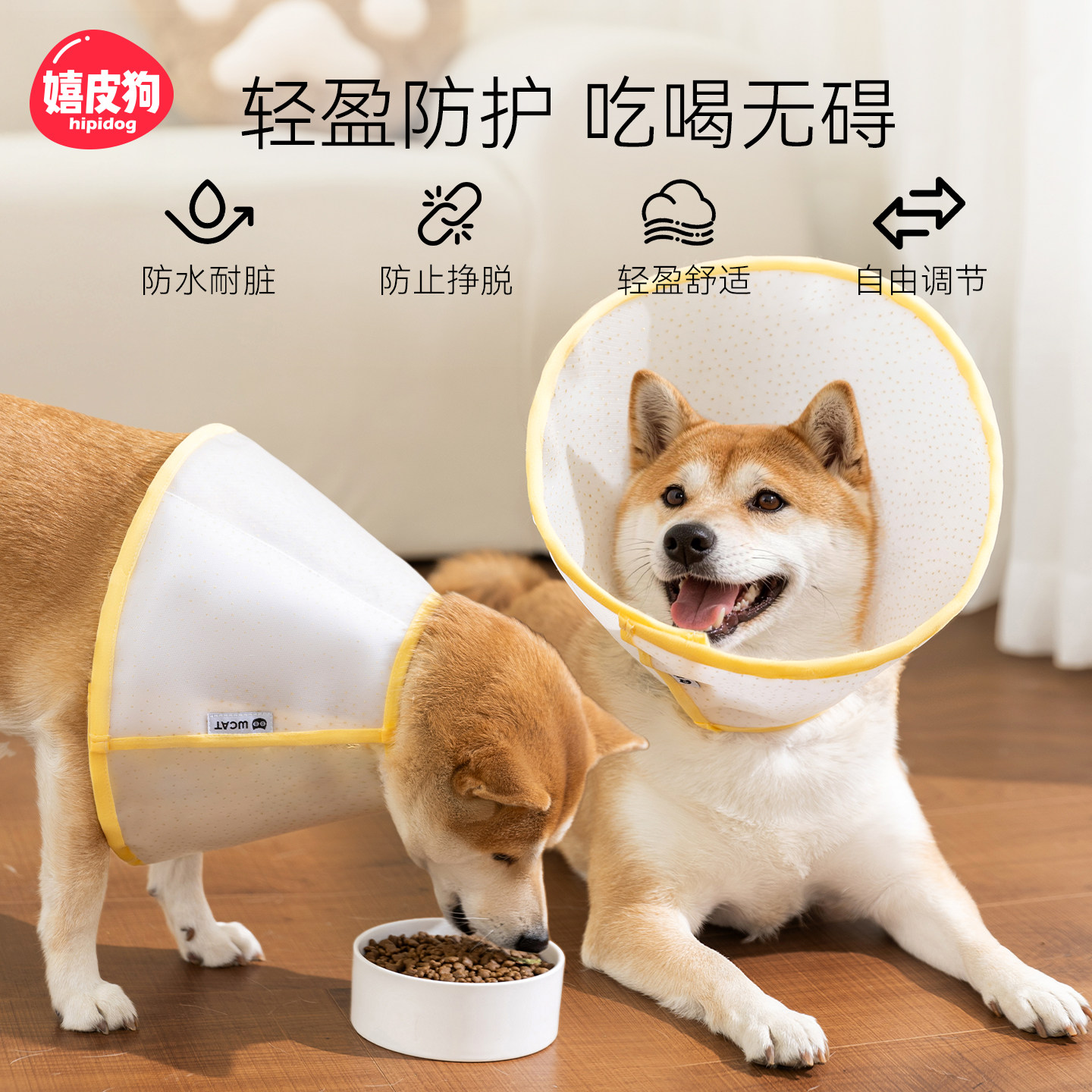 伊丽莎白圈猫咪项圈大型犬金毛头罩狗狗头套宠物防咬舔耻辱圈围脖