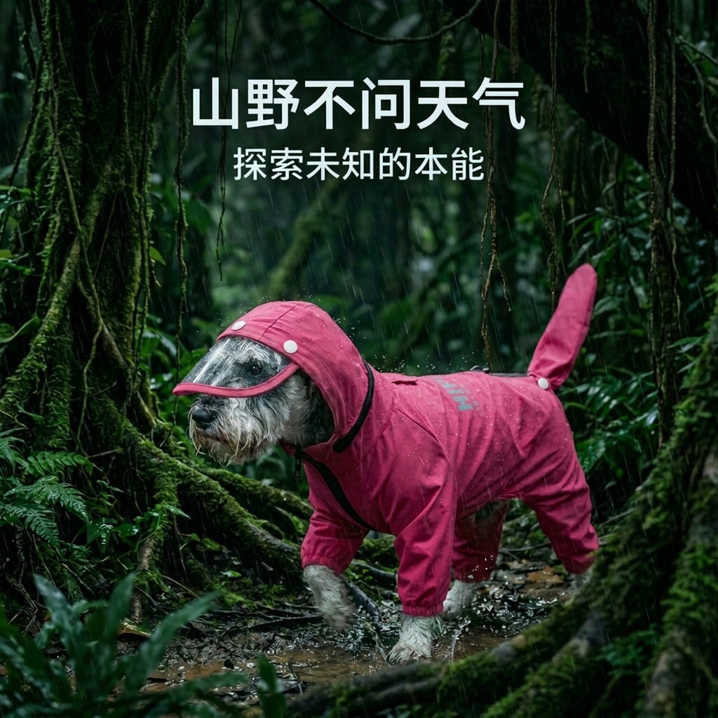 嬉皮狗小狗狗雨衣泰迪比熊雪纳瑞小型犬宠物冲锋全包防水防脏衣服