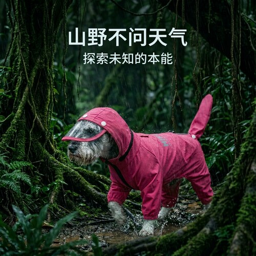 嬉皮狗冲锋级别小狗冲锋雨衣